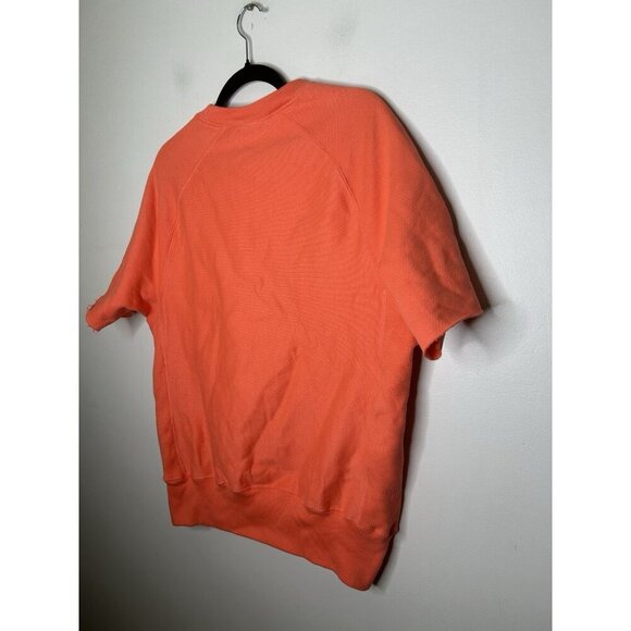 Champion Short Sleeve Crewneck Sweatshirt Mens Reverse Weave Orange Size Small - Picture 10 of 10
